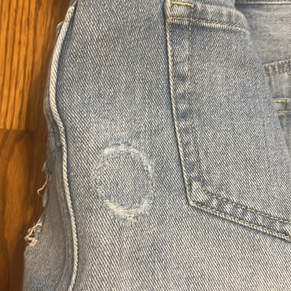 High Rise Distressed Denim Shorts - Picture 11 of 16